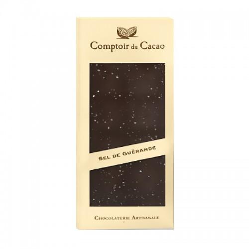 Tablette au chocolat noir et à la fleur de sel Comptoir du Cacao 90G