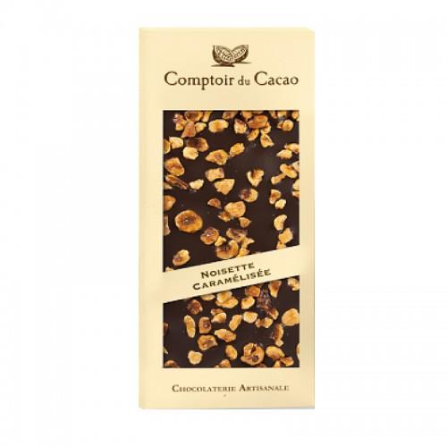 Tablette de chocolat noir à la noisette 90G