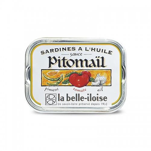 Sardines à L'Huile Sauce Pitomail 1/6 La Belle-Iloise 115G