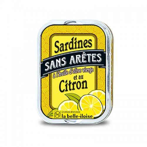 Sardines à l'Huile D'Olive Et Citron Sans arêtes 1/6 La Belle-Iloise 115G