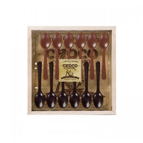 12 Cuillères au Chocolat Noir et Chocolat Lait Comptoir de Mathilde 100G