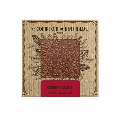 Tablette Chocolat Au Lait Pétillant Le Comptoir de Mathilde 80G