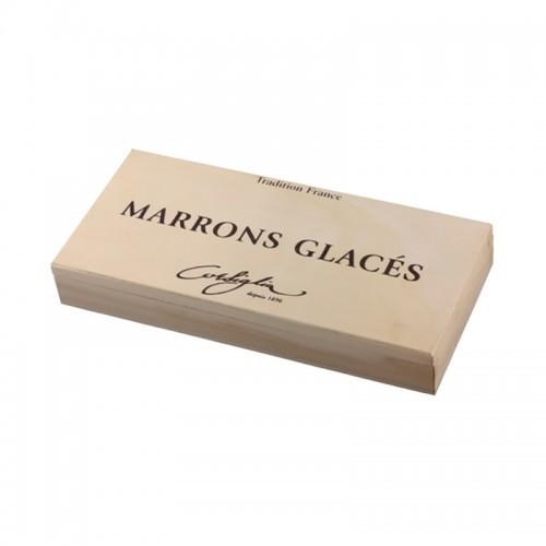 Boite en Bois de 12 Marrons Glacés Corsiglia 240G