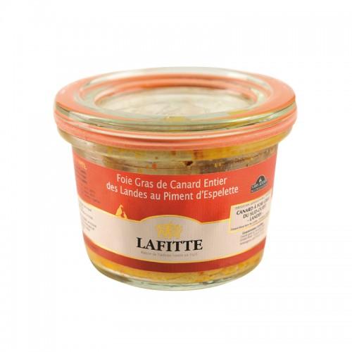 Foie gras de canard mi-cuit piment d'Espelette Lafitte 200G