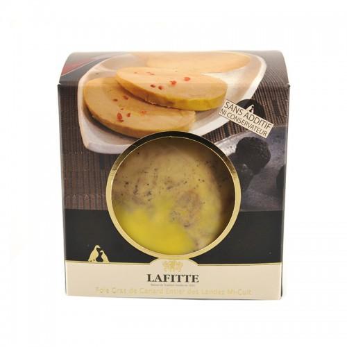 Foie gras canard entier mi-cuit poivré 1/2 lobe Lafitte