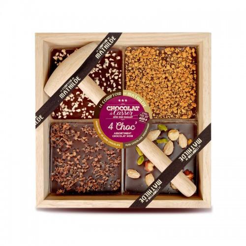 Chocolat à Casser Assortiment de Chocolat Noir Le Comptoir de Mathilde 350G