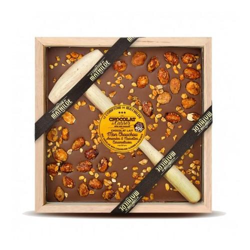 Chocolat à Casser Mon Chouchou Amandes et Noisettes Le Comptoir de Mathilde 400G
