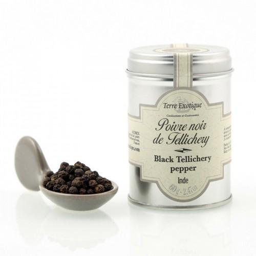 Poivre de Tellichery noir Terre Exotique 60G