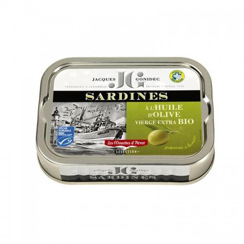 Sardines à l'huile d'olive Bio Jacques Gonidec 100G