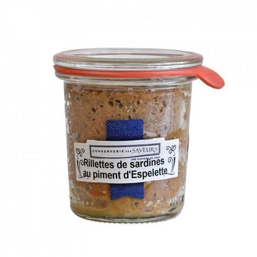 Rillettes de sardines au piment d'Espelette Conserverie des Saveurs 100G