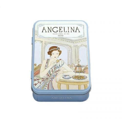 Boite en fer de Crepes dentelles chocolat noir Angelina 70G