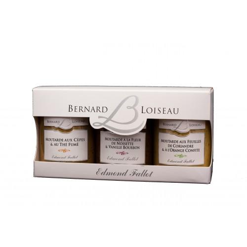 Trio de moutardes assortis Bernard Loiseau 3x10CL
