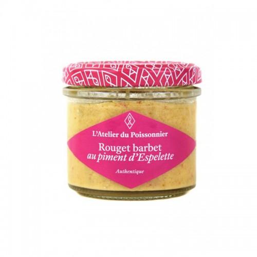 Rillettes Authentiques Rouget Barbet Piment Espelette L'Atelier du Poissonnier 90G