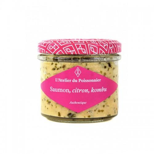 Rillettes Authentiques Saumon Citron Kombu L'atelier du Poissonnier 90G