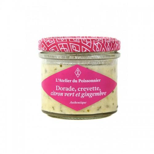 Rillettes Authentiques Dorade Crevette Citron Gingembre 90G