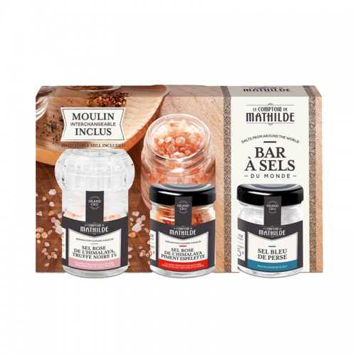Coffret Bar à Sels Du Monde 3x35G Le Comptoir de Mathilde
