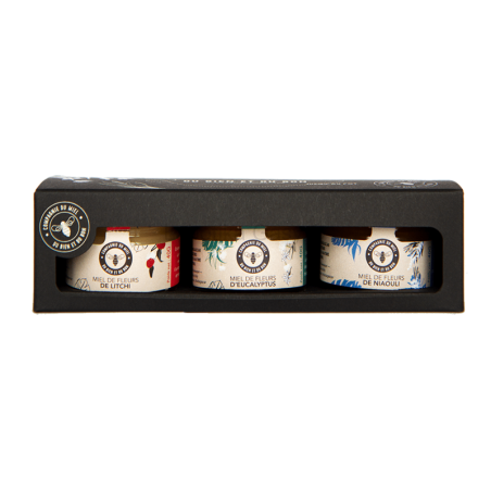 Coffret De Miels Eucalyptus, Litchi & Niaouli 3x40G