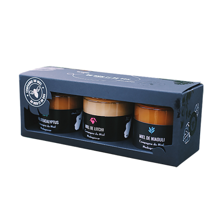 Coffret De Miels Eucalyptus, Litchi & Niaouli 3x170G