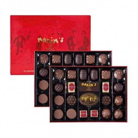 Coffret Luxe 44 Chocolats Avec Fourreau Noël Maxim's 430G 