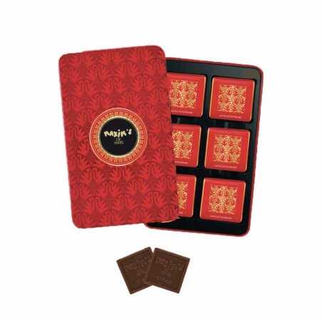 Plumier Rouge 12 Carrés Chocolat Au Lait Maxim's 58G 