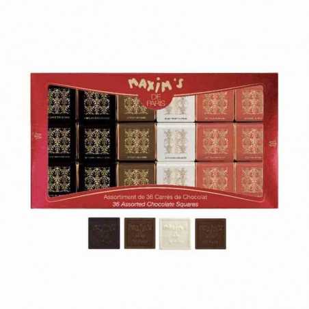 Etui 36 Carrés Chocolat Assortis Maxim's 175G