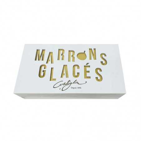 Boite en Bois de 8 Marrons Glacés golden 240G Corsiglia