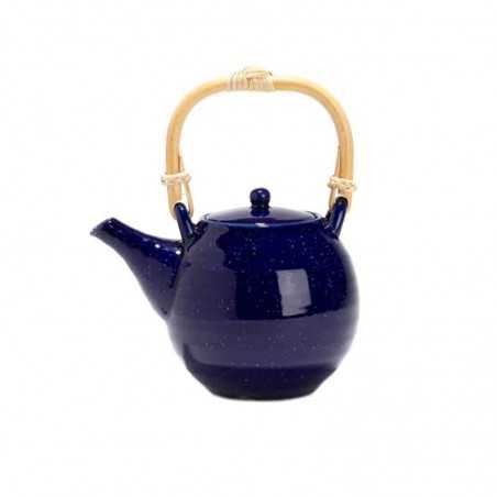 Théière Aoi Dammann Frères en Porcelaine Bleue avec Filtre