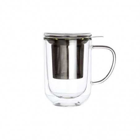 Tisanière Downtown Dammann Frères: Verre Double Paroi & Filtre