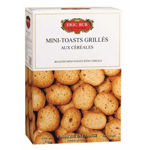 Mini toasts grillés aux 6 céréales Eric Bur 150G