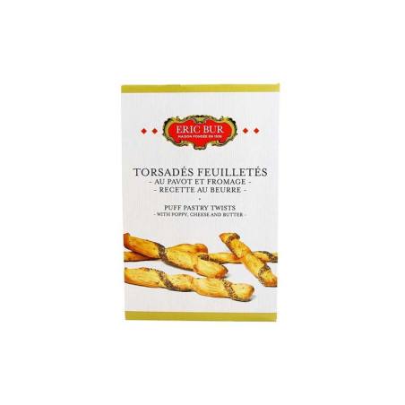 Torsadés feuilletés pavot et fromage Eric Bur 100G