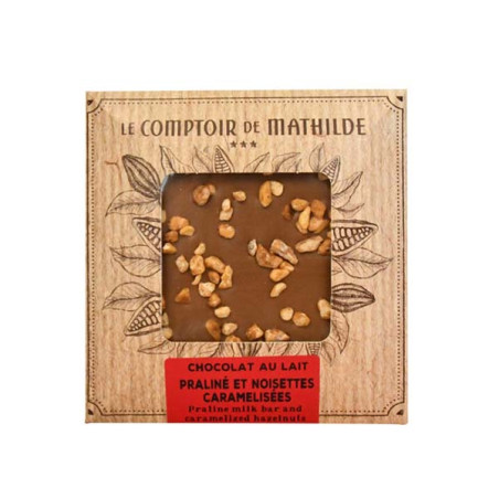 Tablette Chocolat Au Lait Noisettes Le Comptoir de Mathilde 80G