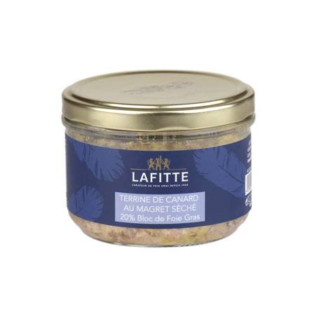 Terrine de canard et de magret séché en bocal 180G