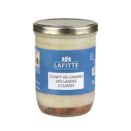 Confit de canard des Landes 2 cuisses en bocal Lafitte 730G