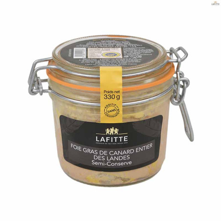 Foie gras de canard entier mi-cuit en bocal Lafitte 330G