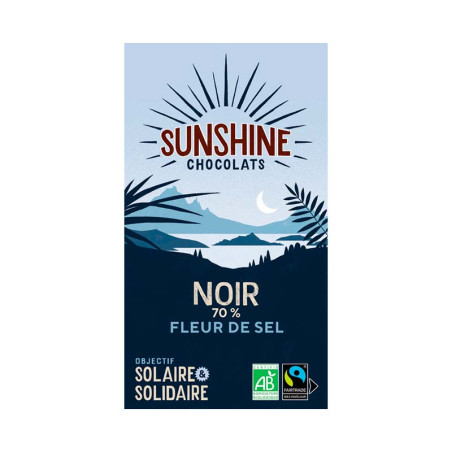 Tablette Chocolat Noir 70% Fleur de Sel Sunshine 100G
