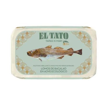 Filets de Cabillaud à l'Huile d'Olive Vierge Extra Bio El Tato 110G