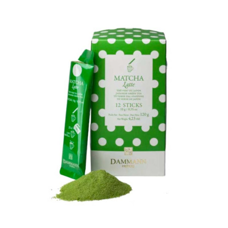 Thé Matcha Latte Dammann Frères 12 sticks | Dosette individuelle