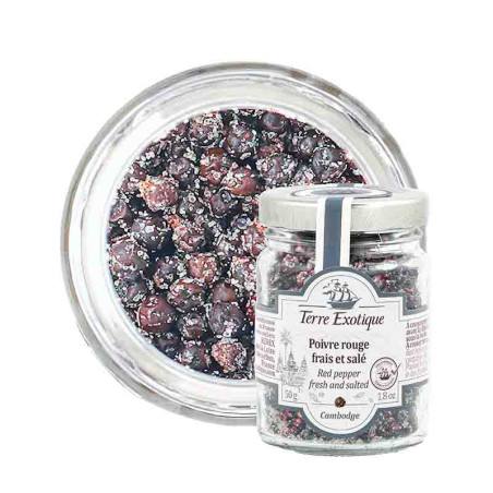 Poivre Rouge Frais et Salé Terre Exotique 50G