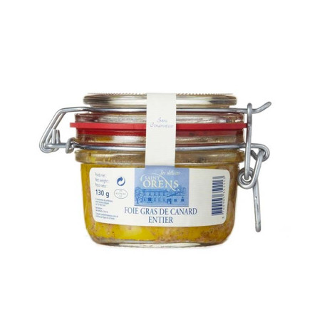 Foie gras de canard mi-cuit en bocal Saint-Orens 130G