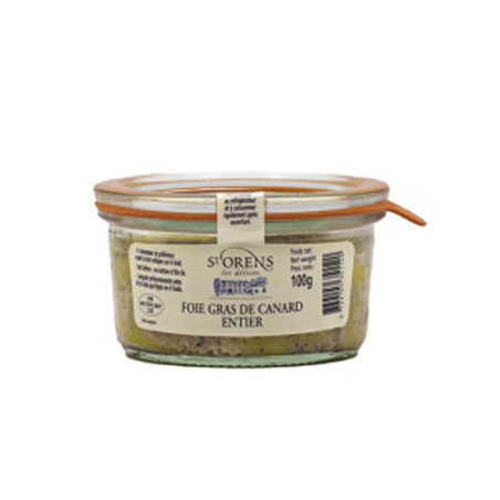 Foie gras de canard entier en bocal Saint-Orens 100G