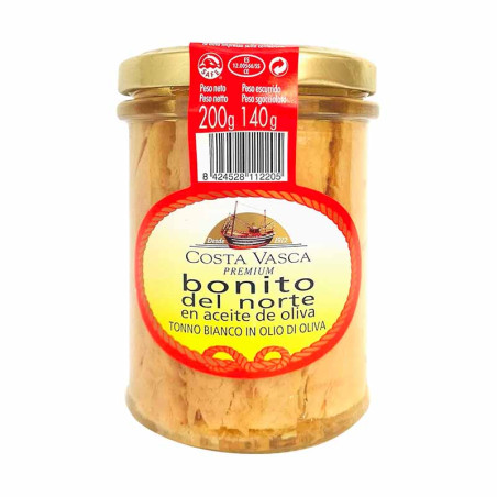Filets De Thon Blanc Germon A L'Huile D'Olive Costa Vasca 140G
