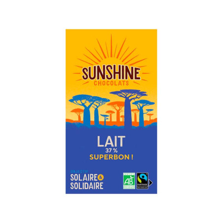 Tablette Chocolat Lait 37% Superbon Sunshine 100G