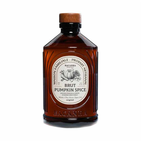 Sirop Citrouille Épicée Brut Bacanha 40cl | Flacon en verre teinté
