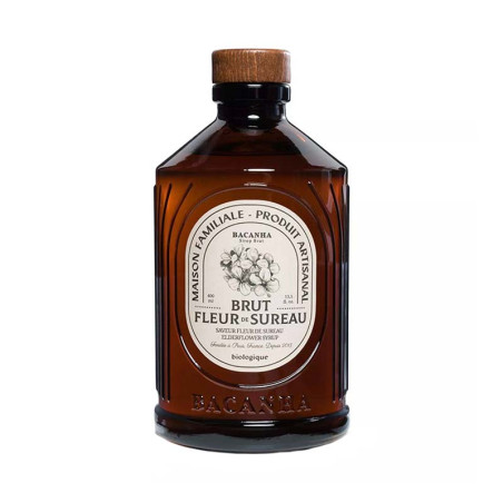 Sirop Fleur De Sureau Brut Biologique Bacanha 40CL | Flacon en verre