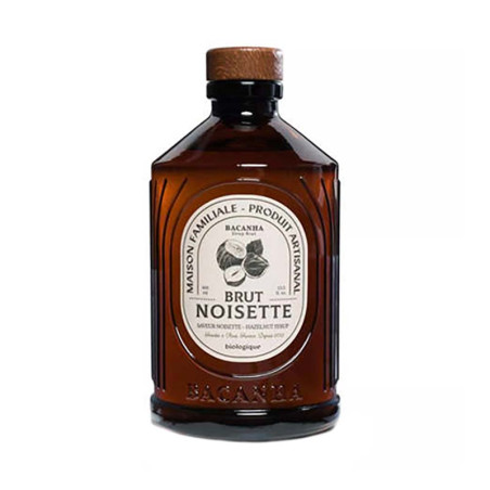 Sirop Noisette Brut Biologique Bacanha 40CL | Flacon en verre