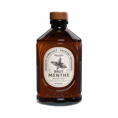 Sirop Menthe Brut Biologique Bacanha 40CL | Flacon en verre