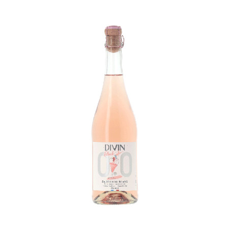 Sauvignon 0.0% Sparkling Blush Divin 75CL | Vin rosé pétillant sans alcool