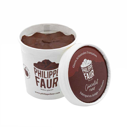 Glace Chocolat noir Philippe Faur 100ML | Maitre Artisan Glacier