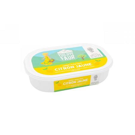Sorbet Citron jaune Philippe Faur 750ML | Maitre Artisan Glacier