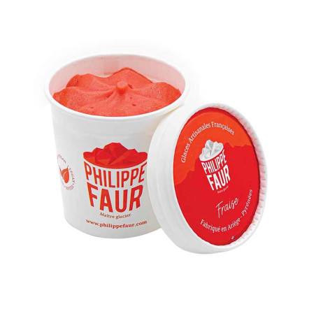 Sorbet Fraise Philippe Faur 100ML | Maitre Artisan Glacier